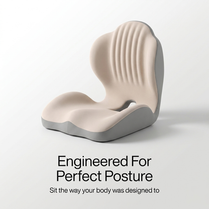 Ergonomic Back Support Seat Cushion - Stay Supported Through 8+ Hour Sitting Days