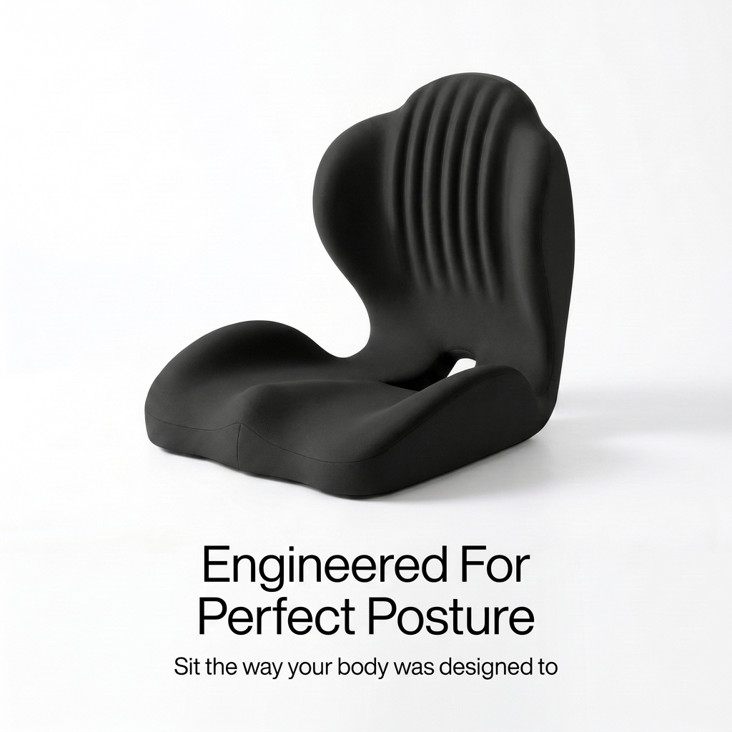 Ergonomic Back Support Seat Cushion - Stay Supported Through 8+ Hour Sitting Days